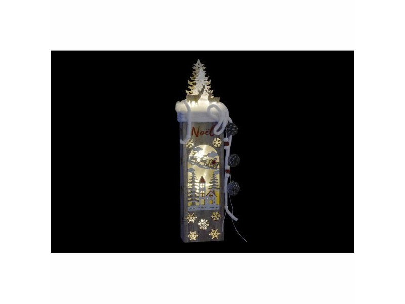 Ярка декорация DKD Home Decor Естествен Дърво Дядо Коледа 11 x 7 x 50 cm