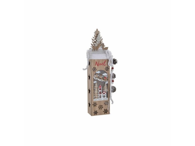 Ярка декорация DKD Home Decor Естествен Дърво Дядо Коледа 11 x 7 x 50 cm