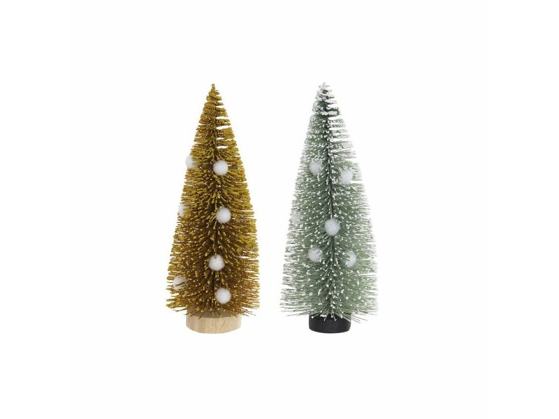 Коледно дърво DKD Home Decor полиестер Дървен Помпони (2 pcs) (7 x 7 x 17 cm) Коледно дърво DKD Home Decor полиестер Дървен Помпони (2 pcs) (7 x 7 x 17 cm)