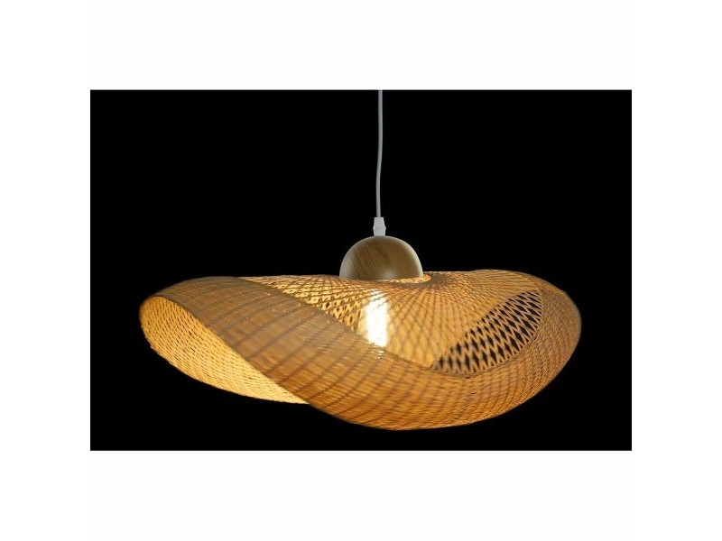 Полилей DKD Home Decor Кафяв Бамбук 40 W Шапка за Слънце 220 V 70 x 34 x 20 cm Полилей DKD Home Decor Кафяв Бамбук 40 W Шапка за Слънце 220 V 70 x 34 x 20 cm