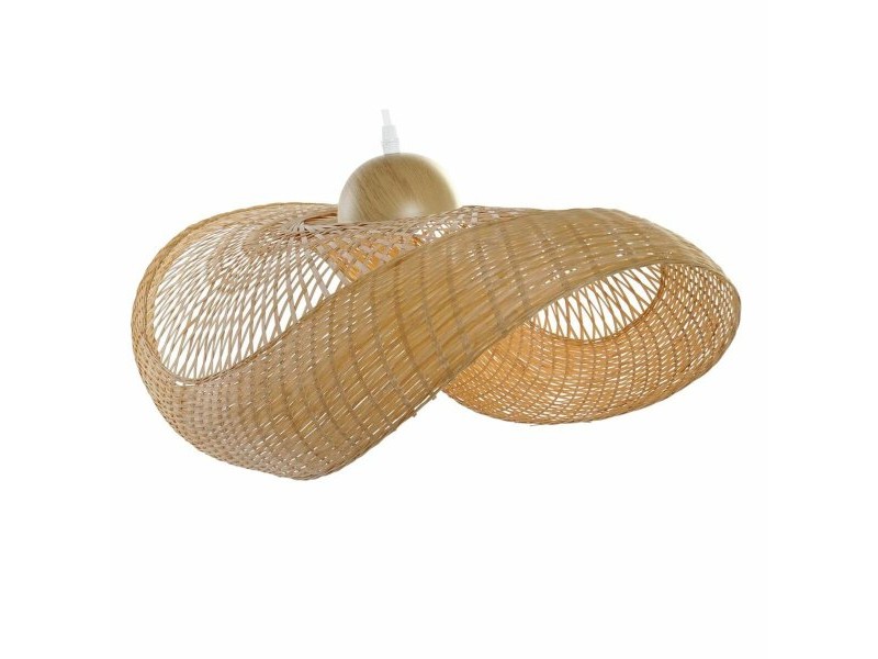 Полилей DKD Home Decor Кафяв Бамбук 40 W Шапка за Слънце 220 V 70 x 34 x 20 cm Полилей DKD Home Decor Кафяв Бамбук 40 W Шапка за Слънце 220 V 70 x 34 x 20 cm