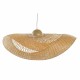 Полилей DKD Home Decor Кафяв Бамбук 40 W Шапка за Слънце 220 V 70 x 34 x 20 cm