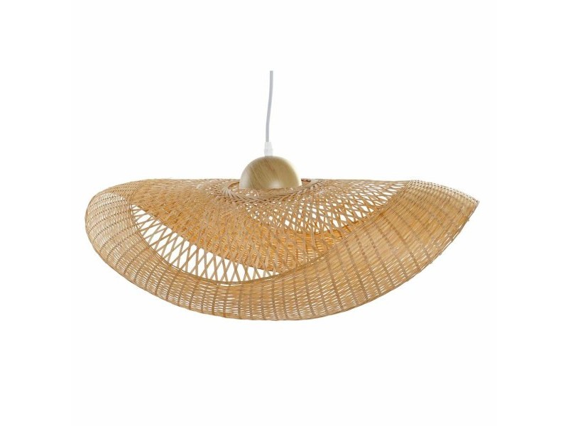 Полилей DKD Home Decor Кафяв Бамбук 40 W Шапка за Слънце 220 V 70 x 34 x 20 cm Полилей DKD Home Decor Кафяв Бамбук 40 W Шапка за Слънце 220 V 70 x 34 x 20 cm
