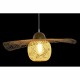 Полилей DKD Home Decor Многоцветен Естествен Дървен Бамбук Шапка за Слънце 55 x 55 x 19 cm