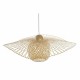 Полилей DKD Home Decor Многоцветен Естествен Дървен Бамбук Шапка за Слънце 55 x 55 x 19 cm