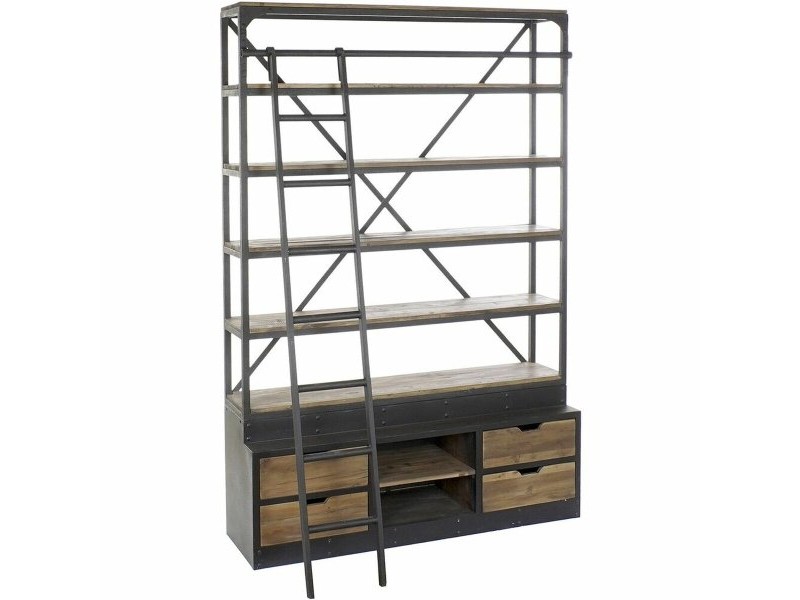 Книжарница DKD Home Decor Метал Алуминий Бор (160 x 45 x 243 cm)