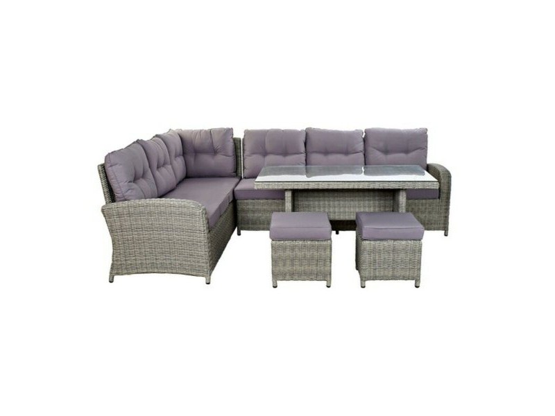 Комплект от диван и маса DKD Home Decor Навън 267 x 204 x 90 cm (4 pcs)