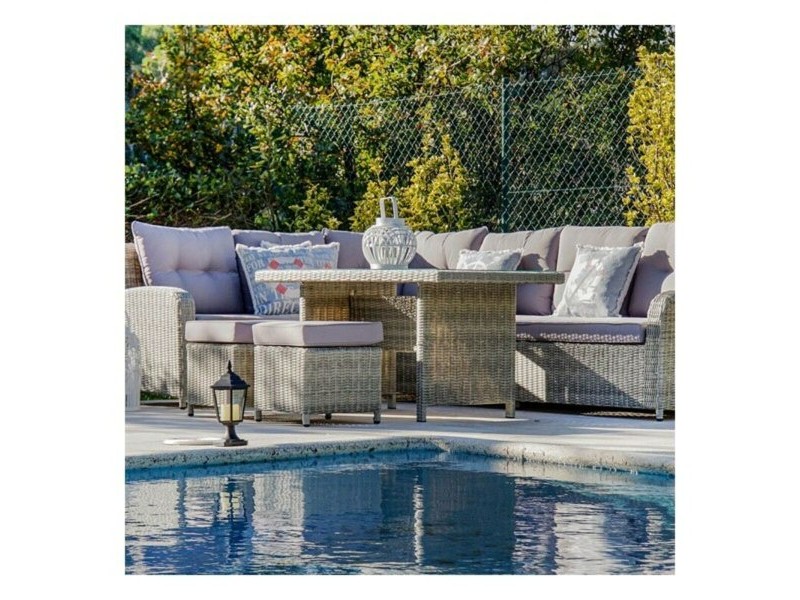 Комплект от диван и маса DKD Home Decor Навън 267 x 204 x 90 cm (4 pcs)