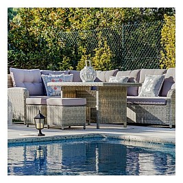 Комплект от диван и маса DKD Home Decor Навън 267 x 204 x 90 cm (4 pcs)