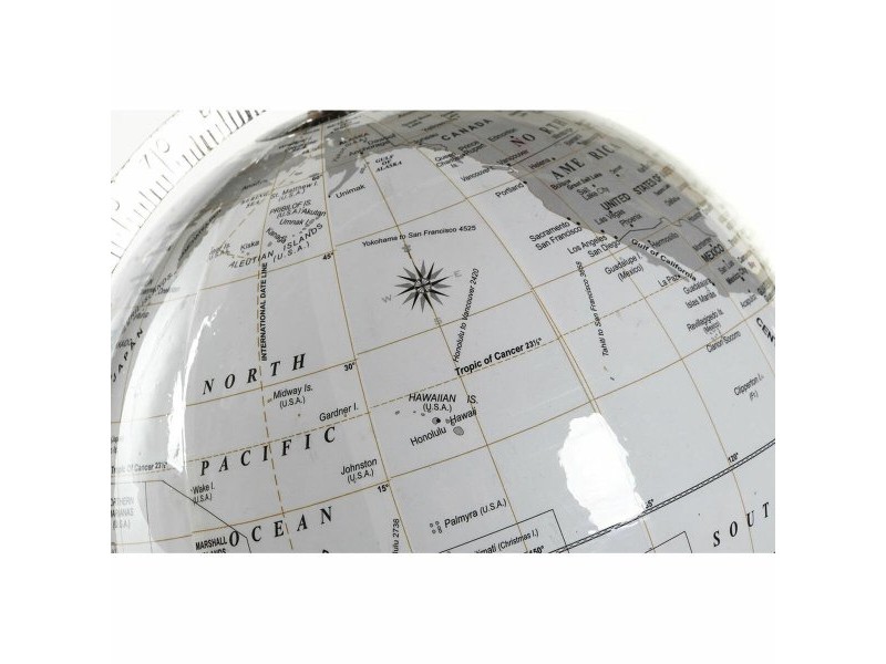 Глобус DKD Home Decor Бял Метал Пластмаса 27 x 25 x 61 cm