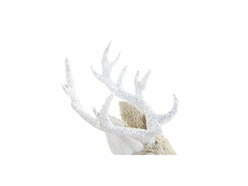 Коледна Украса DKD Home Decor Бежов полиестер Бял полистирен Царица (9 x 24 x 33 cm)