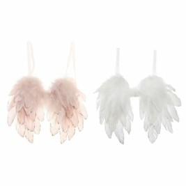 Коледна Украса DKD Home Decor Пера (2 pcs) (28 x 4 x 33 cm)
