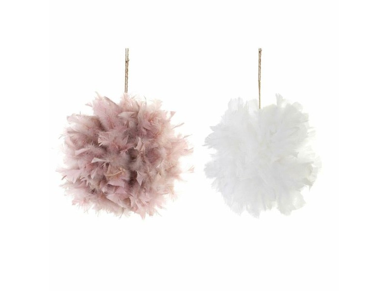 Коледна Украса DKD Home Decor Пяна Перо (40 x 40 x 40 cm) (2 pcs)