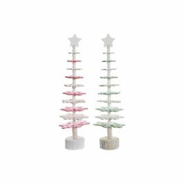 Коледно дърво DKD Home Decor Дървен MDF (2 pcs) (14 x 14 x 51 cm)