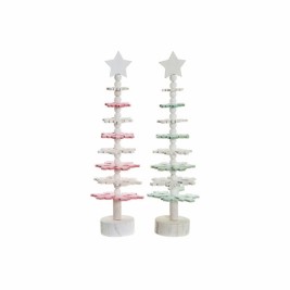 Коледно дърво DKD Home Decor Дървен MDF (2 pcs) (11 x 11 x 41 cm)