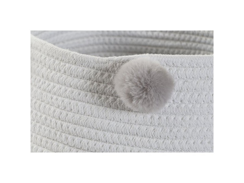 Игра на Кошници DKD Home Decor Помпони 30 x 30 x 26 cm Дървен