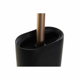 Четка за Баня DKD Home Decor Черен Златен Смола 10 x 6 x 40 cm