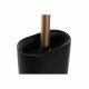 Четка за Баня DKD Home Decor Черен Златен Смола 10 x 6 x 40 cm