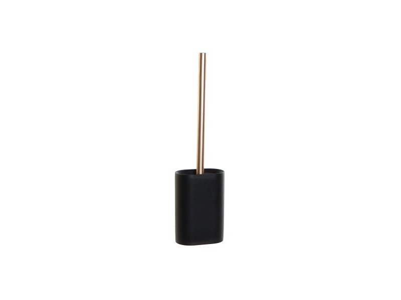 Четка за Баня DKD Home Decor Черен Златен Смола 10 x 6 x 40 cm