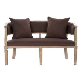 Фотьойл DKD Home Decor Кафяв лен каучук Традиционен (122 x 69 x 72 cm)