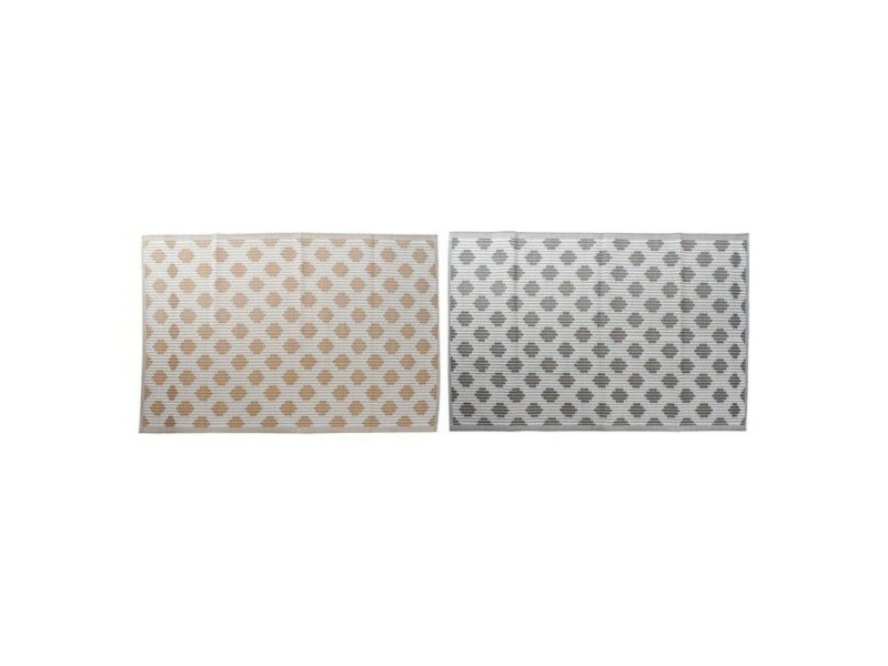 Килим DKD Home Decor Черен Сив полипропилен (2 pcs) (150 x 210 x 1 cm)