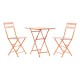 Комплект от маса с 2 стола DKD Home Decor MB-177412 Корал 60 x 60 x 75 cm (3 pcs)