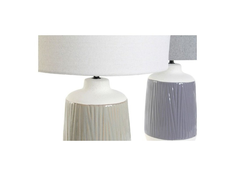 Настолна лампа DKD Home Decor полиестер Порцелан 220 V 40 W (2 pcs) (35 x 35 x 53 cm)