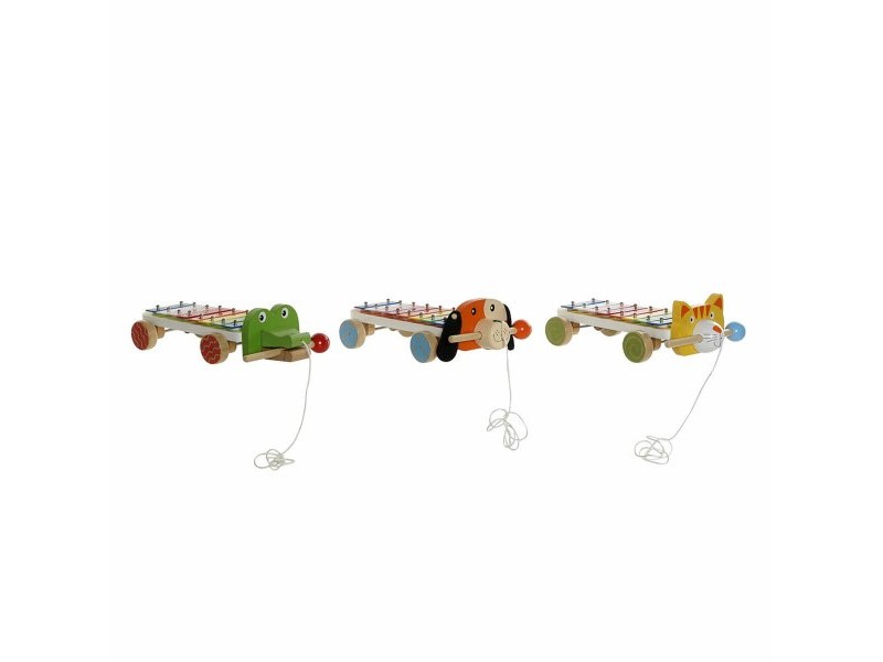Ксилофон DKD Home Decor 27 x 13,6 x 8,5 cm Метал Дървен (3 Части)