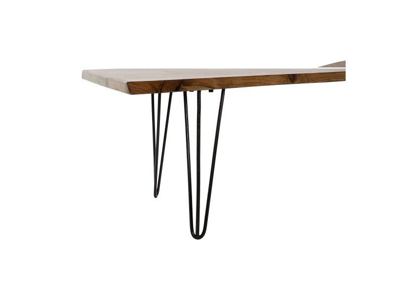 Пейка DKD Home Decor 160 x 46 x 46 cm Естествен Черен Светло кафяв Alpino Пейка DKD Home Decor 160 x 46 x 46 cm Естествен Черен Светло кафяв Alpino