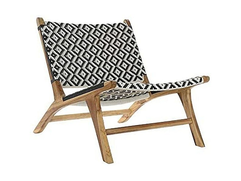 Aiatool DKD Home Decor Бял Черен Естествен PVC Тик 65 x 80 x 68 cm