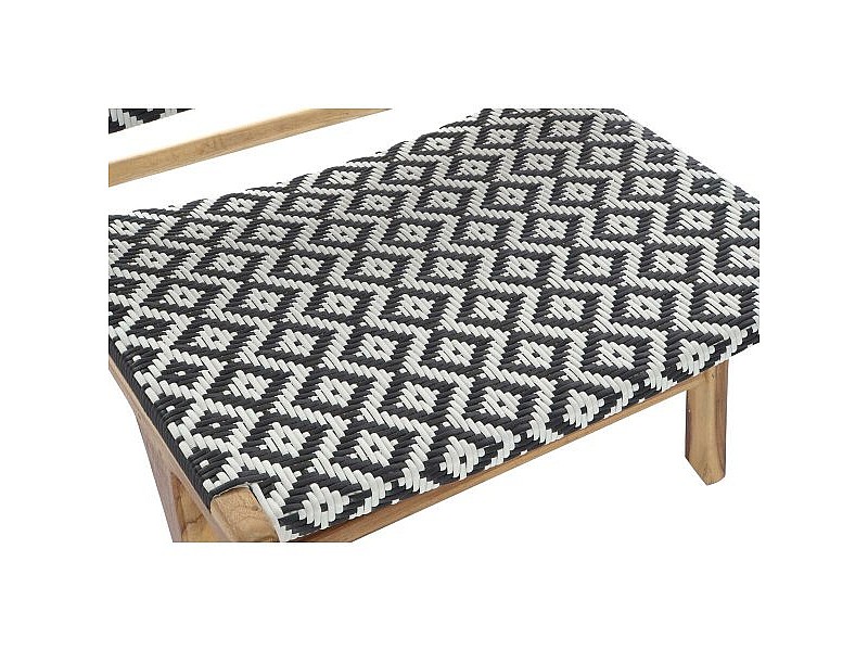 Aiatool DKD Home Decor Бял Черен Естествен PVC Тик 65 x 80 x 68 cm