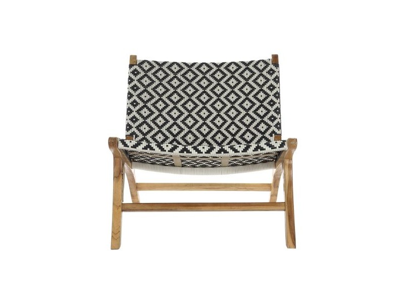 Aiatool DKD Home Decor Бял Черен Естествен PVC Тик 65 x 80 x 68 cm
