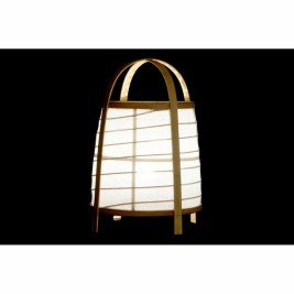 Настолна лампа DKD Home Decor Бял Естествен Бамбук 40 W 220 V 32 x 32 x 45,5 cm