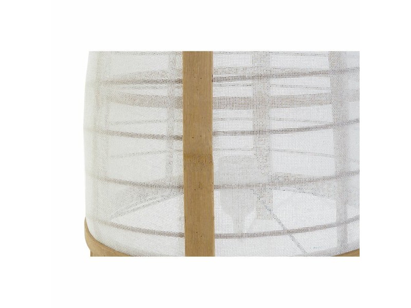 Настолна лампа DKD Home Decor Бял Естествен Бамбук 40 W 220 V 32 x 32 x 45,5 cm