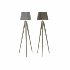 Лампион DKD Home Decor 40 x 40 x 154 cm Естествен Сив Кафяв 250 V 60 W Бор (2 броя)
