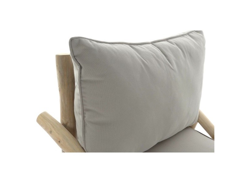 Градинско кресло DKD Home Decor Естествен Светло сив 82 x 80 x 73 cm