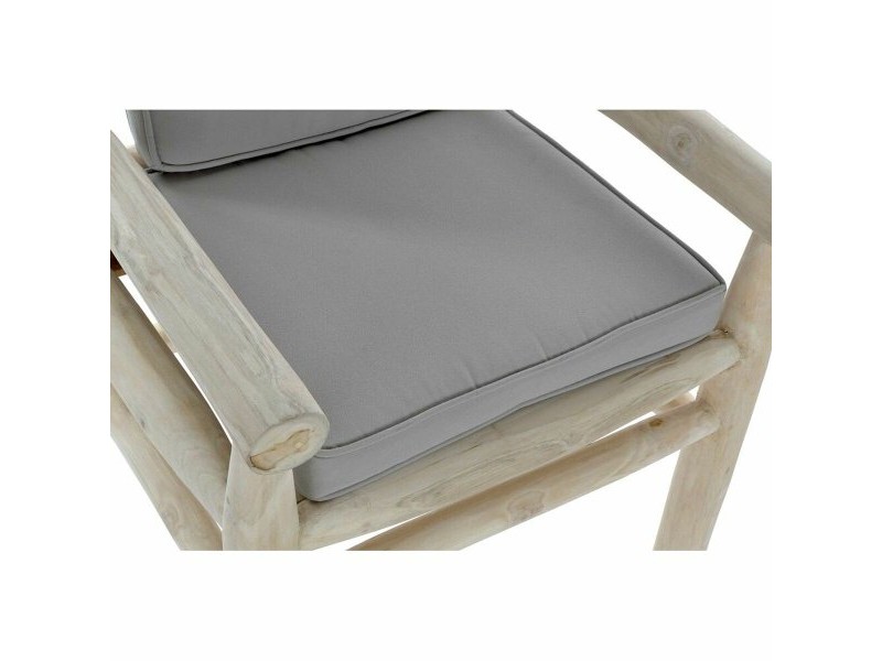 Градинско кресло DKD Home Decor Естествен Светло сив Тик 65 x 80 x 92 cm