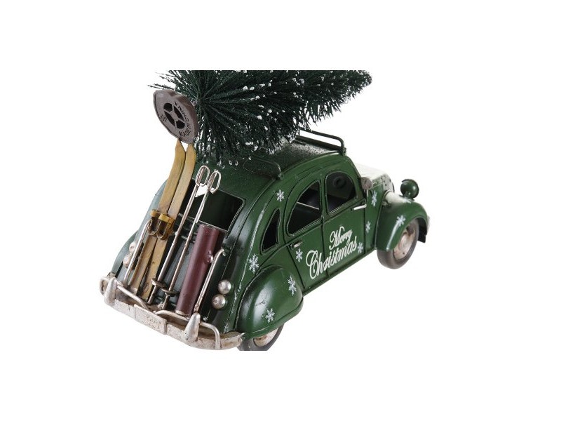 Коледна Украса DKD Home Decor Червен Зелен Кола 26 x 11,5 x 16,5 cm (2 броя)