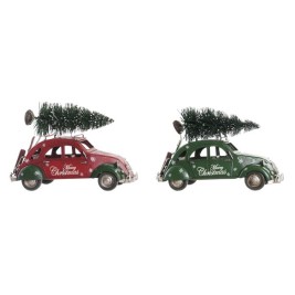Коледна Украса DKD Home Decor Червен Зелен Кола 26 x 11,5 x 16,5 cm (2 броя)