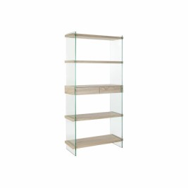 Лавица DKD Home Decor 90 x 35 x 180 cm Кристал Естествен Дървен Прозрачен Дървен MDF