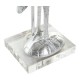 Настолна лампа DKD Home Decor Черен Сребрист Смола 60 W 220 V 33 x 33 x 74 cm