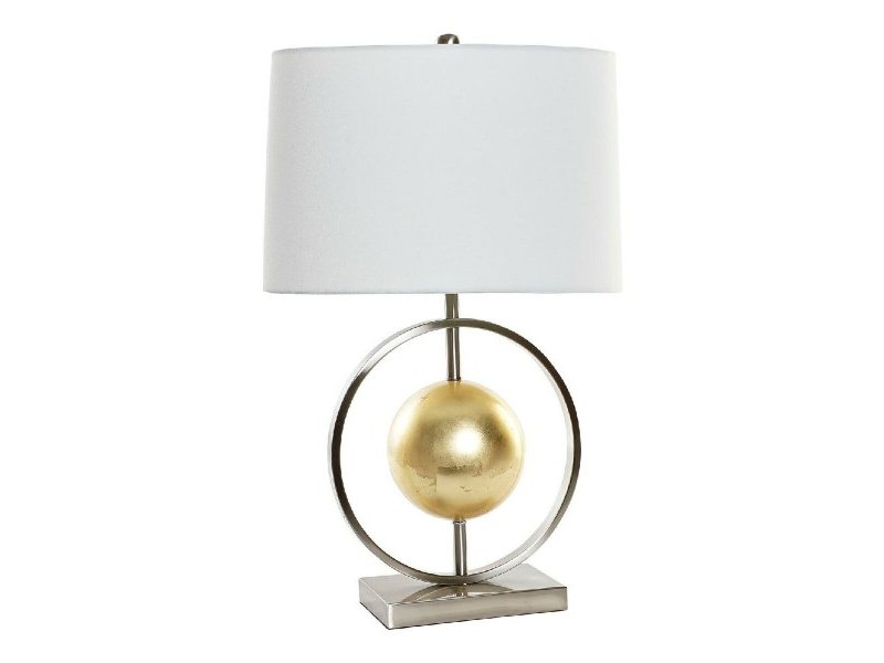 Настолна лампа DKD Home Decor 8424001806843 Бял Златен Сребрист Метал 60 W 220 V 40 x 22 x 64 cm