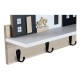 Лавица DKD Home Decor Поставка за палто 39 x 9 x 27 cm Черен Кафяв Бял Дървен MDF