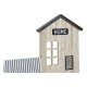 Лавица DKD Home Decor Поставка за палто 39 x 9 x 27 cm Черен Кафяв Бял Дървен MDF