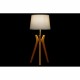 Настолна лампа DKD Home Decor Кафяв Бежов полиестер Дървен 220 V 50 W