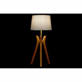 Настолна лампа DKD Home Decor Кафяв Бежов полиестер Дървен 220 V 50 W