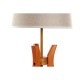 Настолна лампа DKD Home Decor Кафяв Бежов полиестер Дървен 220 V 50 W