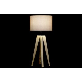 Настолна лампа DKD Home Decor Бежов Дървен Кафяв 220 V 50 W 30 x 30 x 69 cm