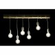 Полилей DKD Home Decor Черен Метал Дървен Бял 220 V 50 W (100 x 7 x 160 cm) (2 pcs)