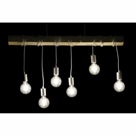 Полилей DKD Home Decor Черен Метал Дървен Бял 220 V 50 W (100 x 7 x 160 cm) (2 pcs)